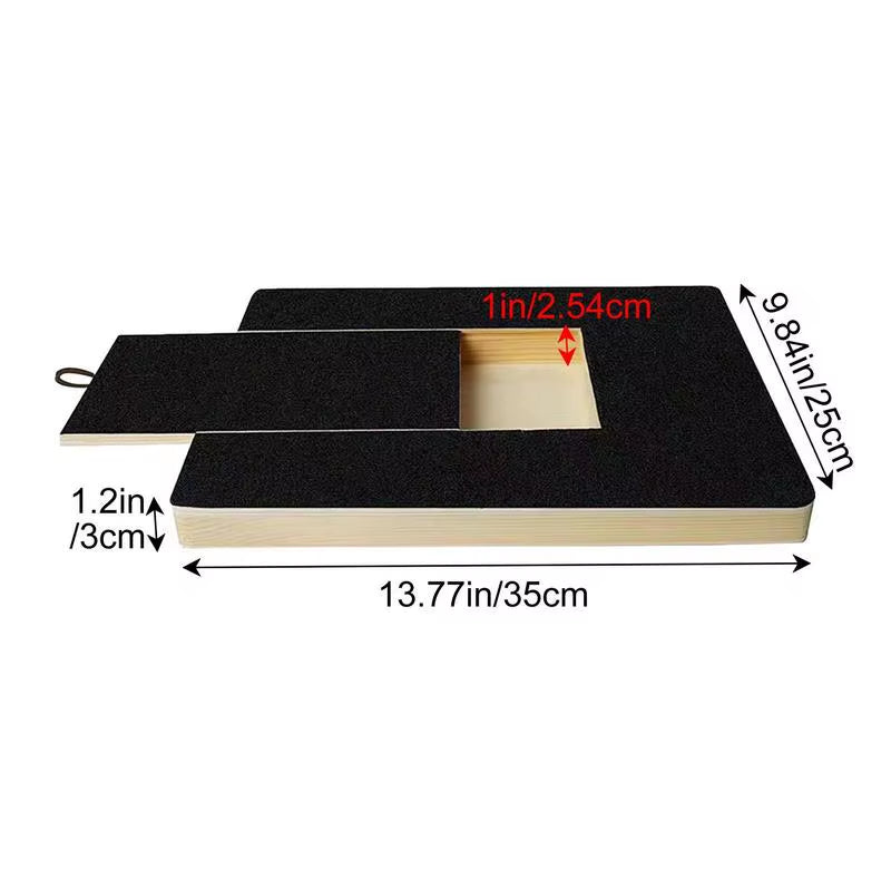 Dog Nail Scratch Board with Pull-Out Treat Box - Stress-Free Wooden Nail Trimmer for Natural At-Home Grooming
