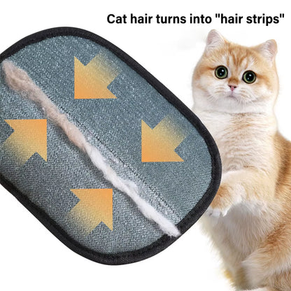 Reusable Double-Sided Pet Hair Remover Glove with Bidirectional Bristle Design for Clothes, Carpets & Furniture