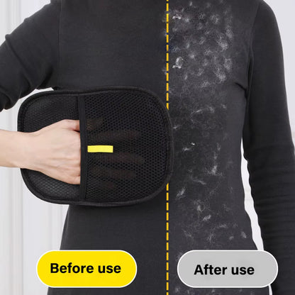 Reusable Double-Sided Pet Hair Remover Glove with Bidirectional Bristle Design for Clothes, Carpets & Furniture