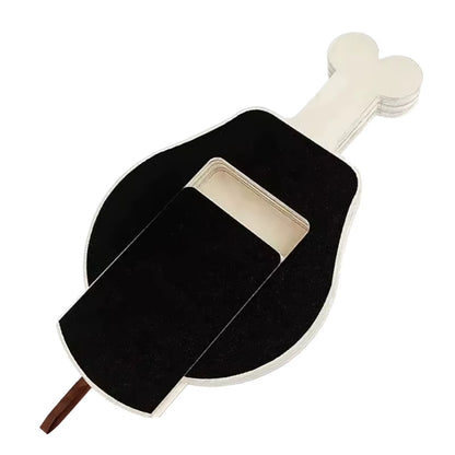 Dog Nail Scratch Board with Pull-Out Treat Box - Stress-Free Wooden Nail Trimmer for Natural At-Home Grooming