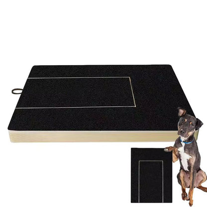 Dog Nail Scratch Board with Pull-Out Treat Box - Stress-Free Wooden Nail Trimmer for Natural At-Home Grooming