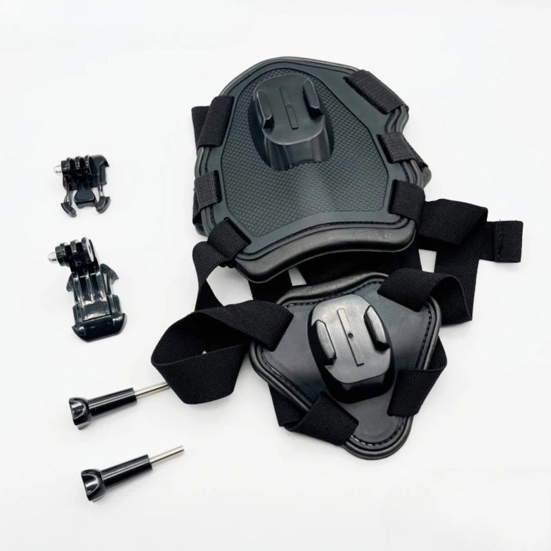 Adjustable Soft Chest Harness Mount for GoPro 12/11/10/9, DJI OSMO, and Insta360 - Suitable for Pets 7-45Kg
