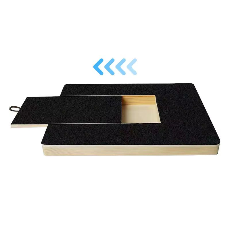 Dog Nail Scratch Board with Pull-Out Treat Box - Stress-Free Wooden Nail Trimmer for Natural At-Home Grooming